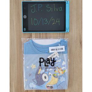 Unopened, NIB Little Sleepies BLUEY PLAY GRAPHIC TEE (Bamboo) 5